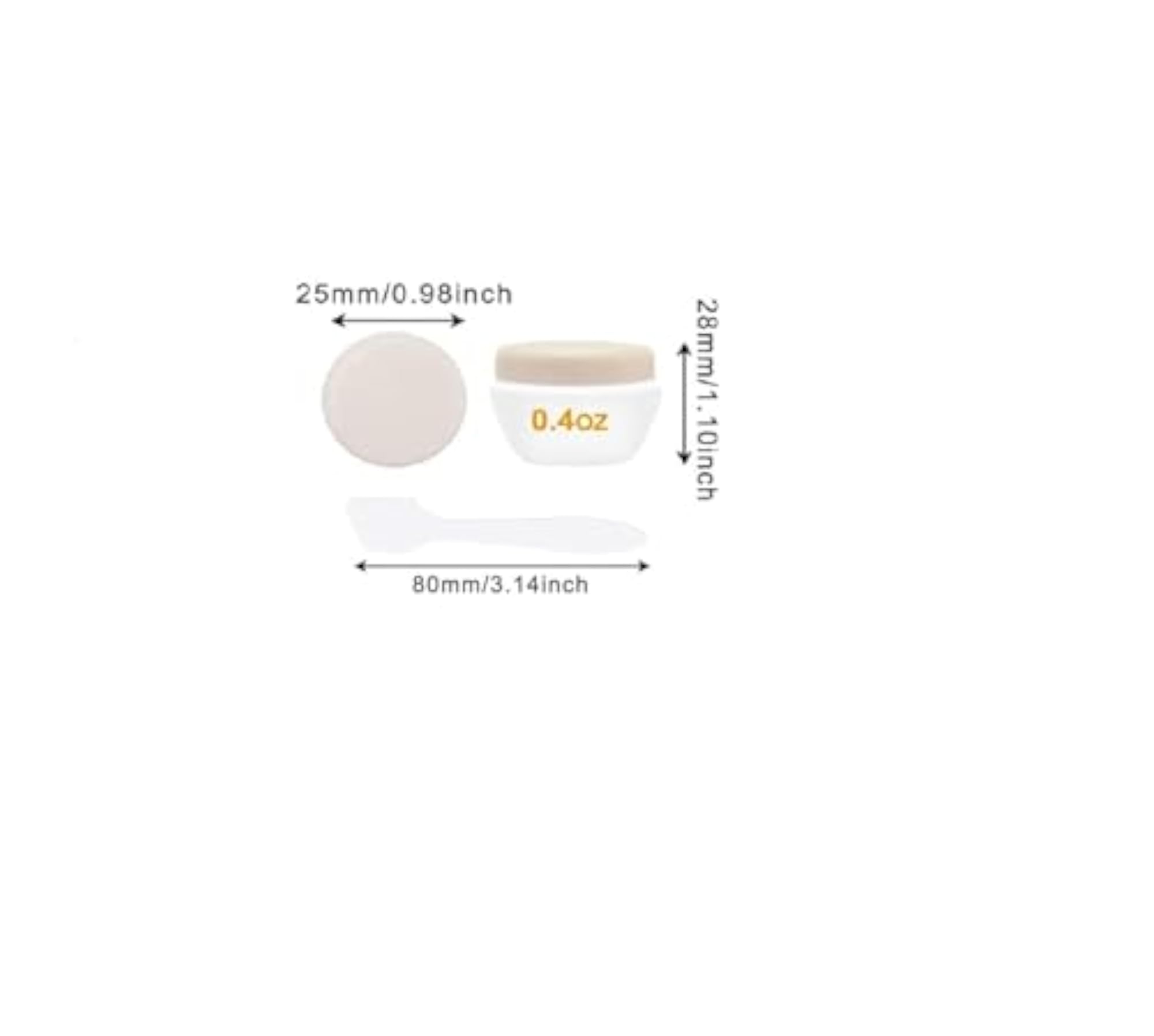 Empty Glass Jar for Cosmetics, Small Clear Containers with Cap